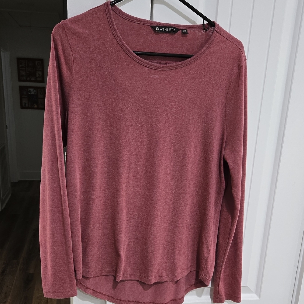 Athleta Medium Tall Active Top in Rose Pink